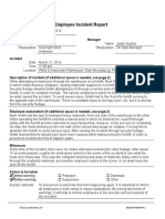 Employee Incident Report Form Minor 3