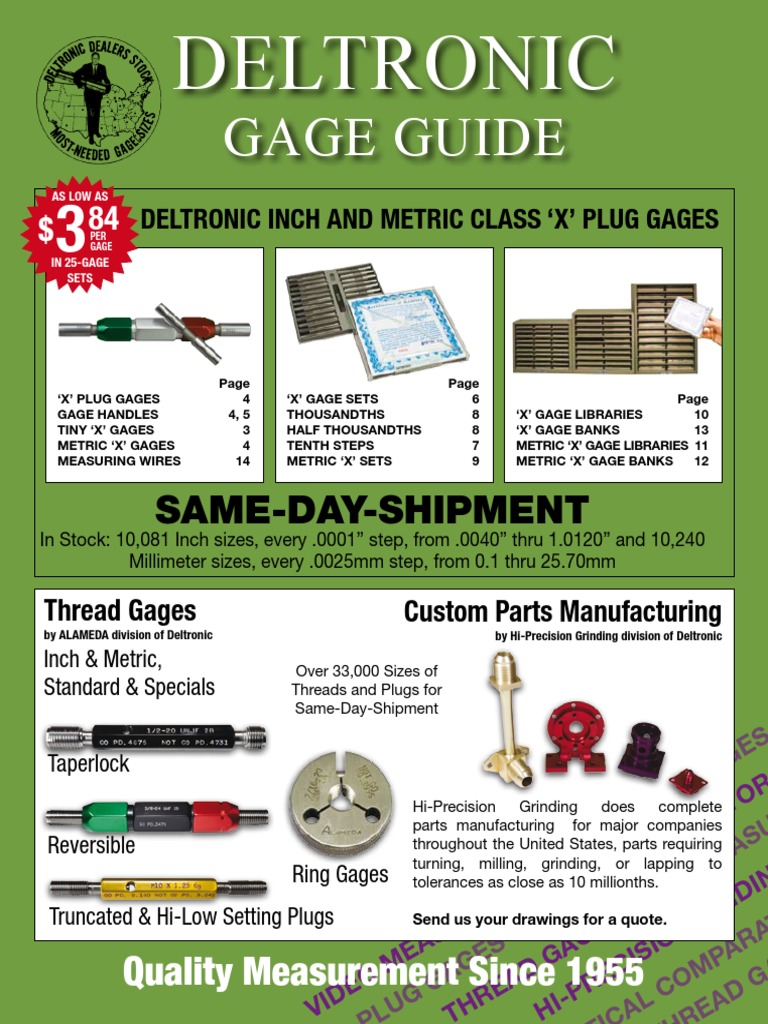 Deltronic PinGagePlugGageGuide PDF Calibration Metrology