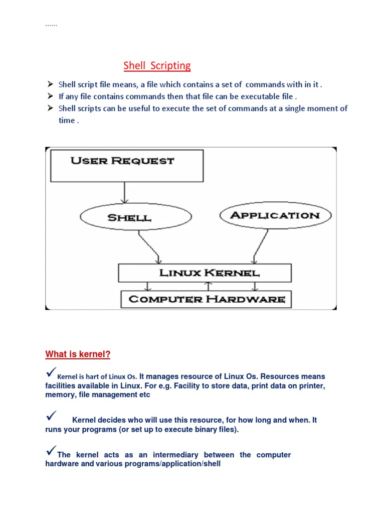 Shell Scripting: What Is Kernel? | PDF | Kernel (Operating System ...