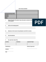 Post Travel Report Form