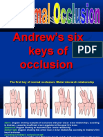 Andrew's Six Keys of Occlusion