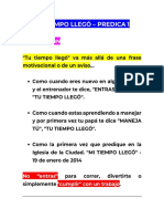 Tu Tiempo Llegó - Predica 1 - Mauricio Serna