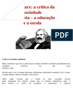 Educação em Marx