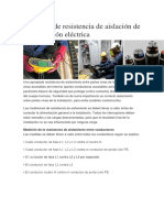 Medición de Resistencia de Aislación de La Instalación Eléctrica