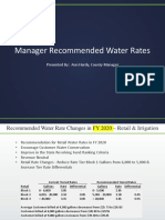 Water Rate Recommendations