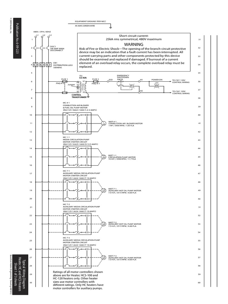 6-09-223 Wiring diagram Sht 1 4001012.pdf | Hvac | Fuse (Electrical)