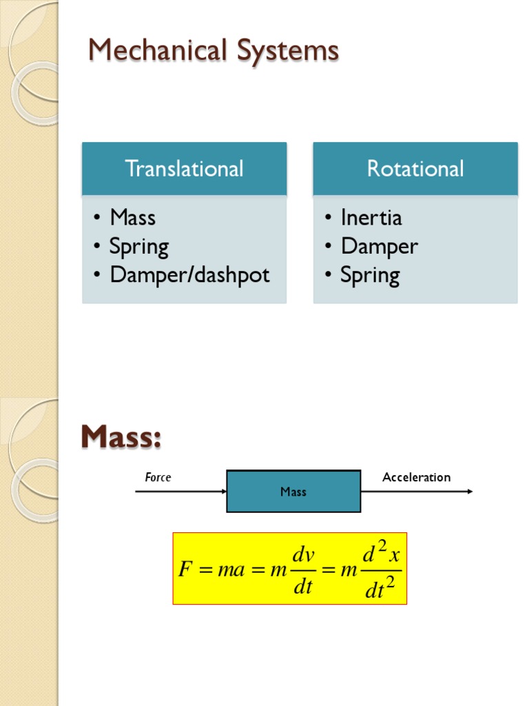 Mechanical Systems Overview | PDF | Force | Torque
