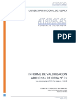 Informe de Valorizacion Adicional 01 Diciembre