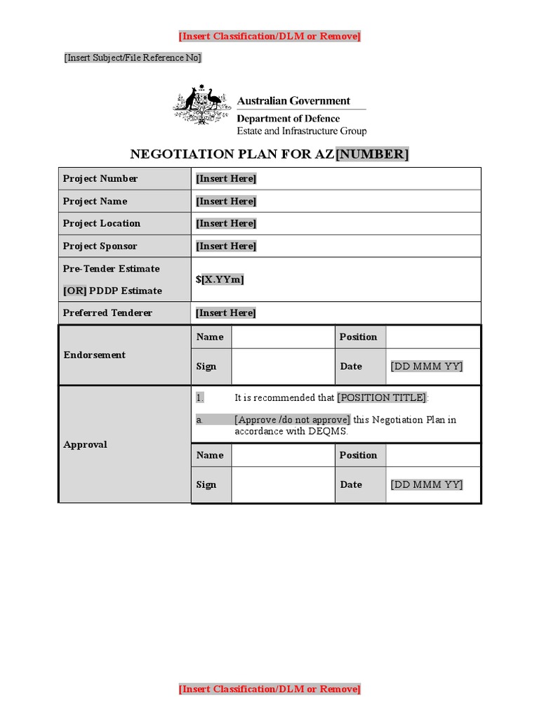 Negotiation Plan | PDF | Negotiation | Procurement