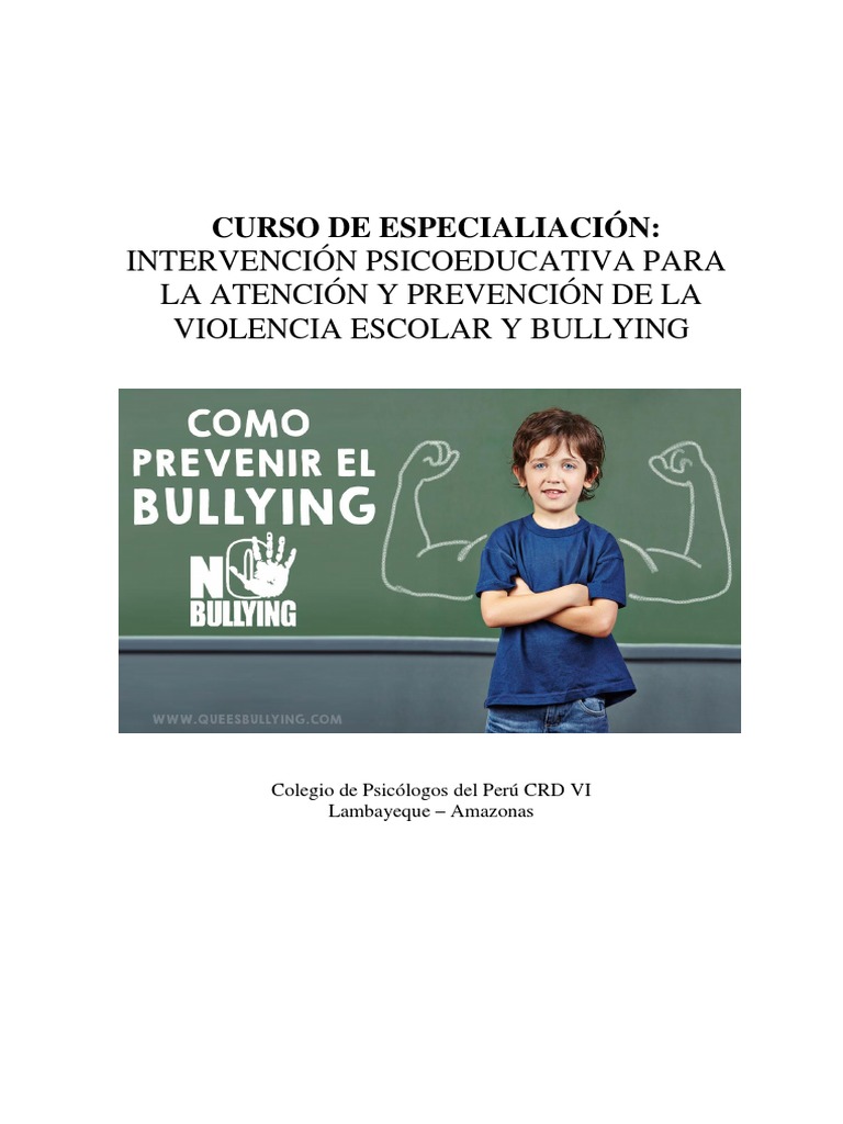 Prevención de Violencia Escolar y Bullying | PDF | Acoso cibernético ...