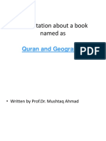 Presentation About A Book Named As: Quran and Geography