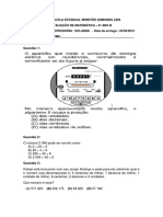 Prova 1º Bimestre 2019