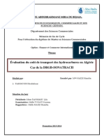 Évaluation Du Coût de Transport Des Hydrocarbures en Algérie PDF