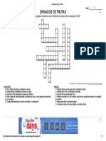 Crucigrama Derivados de Frutas