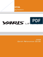 2008 Yaris Quick Reference Guide