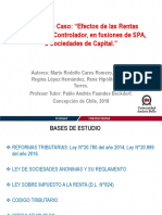 Análisis de Caso: "Efectos de Las Rentas Atribuidas Al Controlador, en Fusiones de SPA, o Sociedades de Capital."