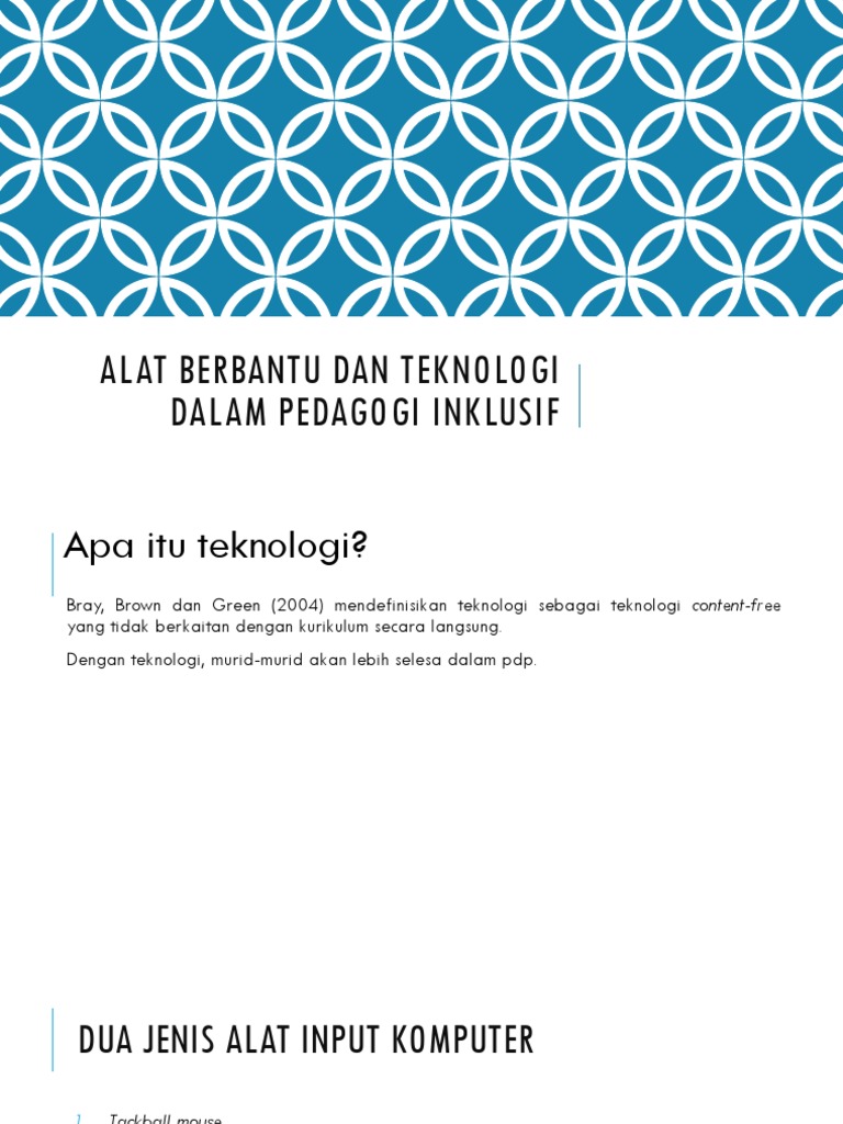 Alat Berbantu Dan Teknologi Dalam Pedagogi Inklusif Pdf