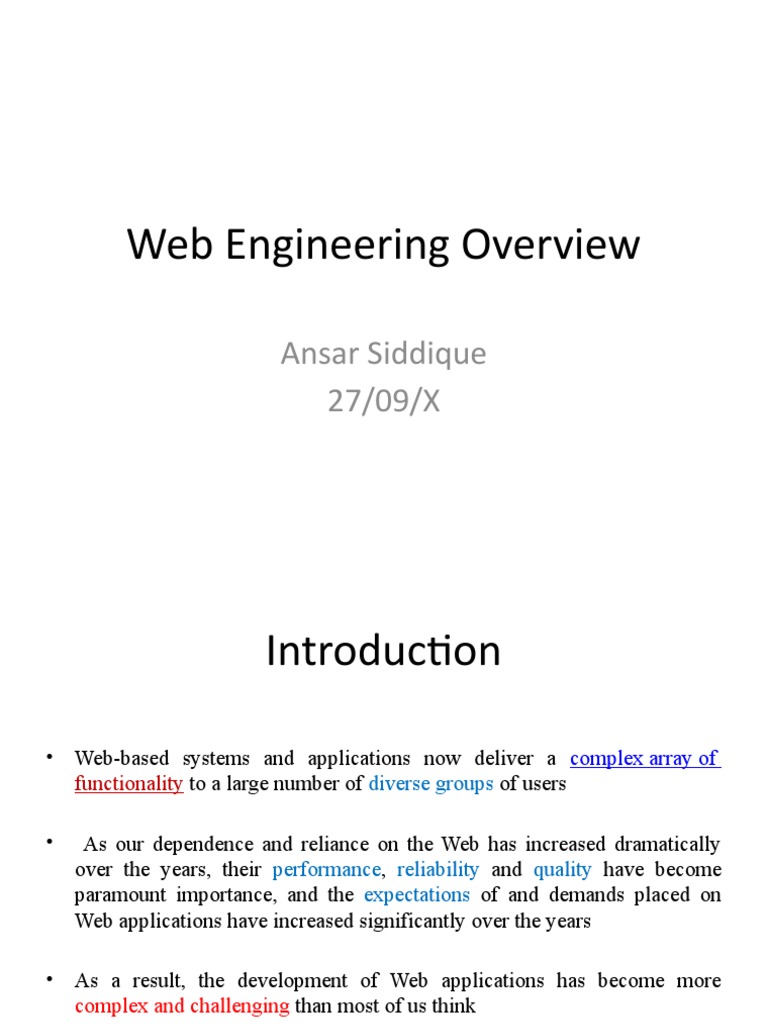 Web Engineering: Principles and Practices | PDF | Internet & Web ...