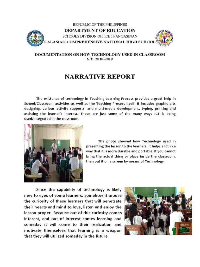 Technology Integration in Classroom Report | PDF | Educational ...