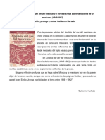 Análisis del ser mexicano y escritos sobre filosofía mexicana (1949-1952