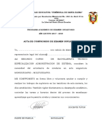 Acta compromiso examen supletorio unidad educativa Santa Elena