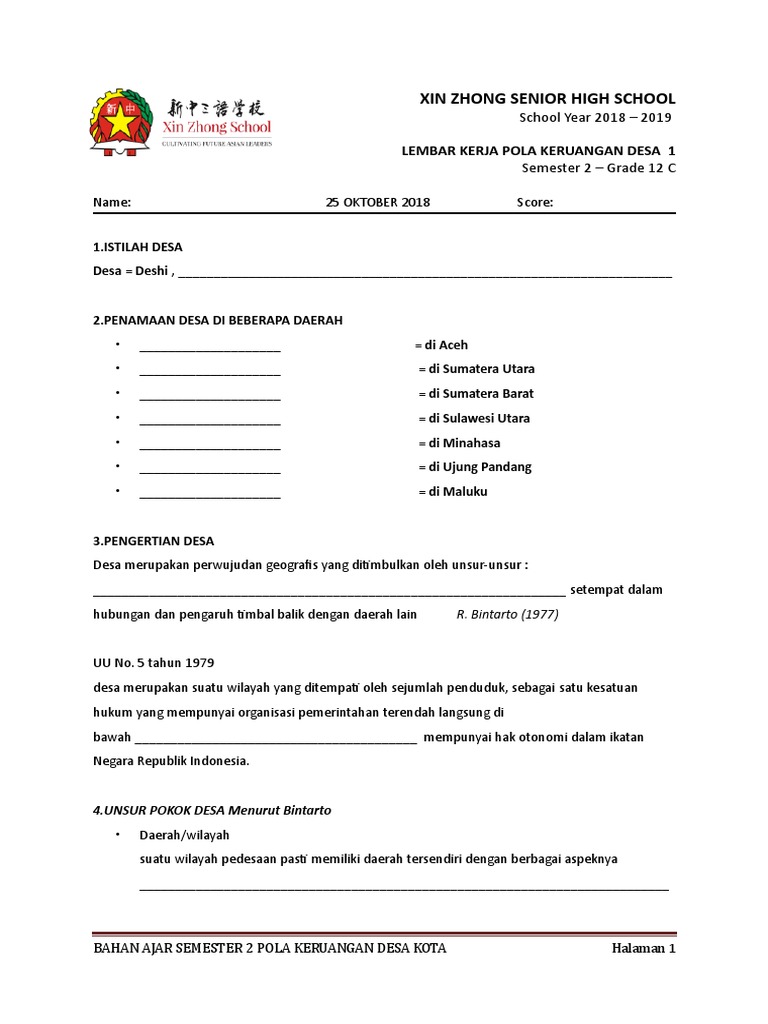 Lks Pola Keruangan Desa