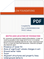 Shallow Foundations: Compiled by Prof. G.Panneerselvam TPGIT, Vellore
