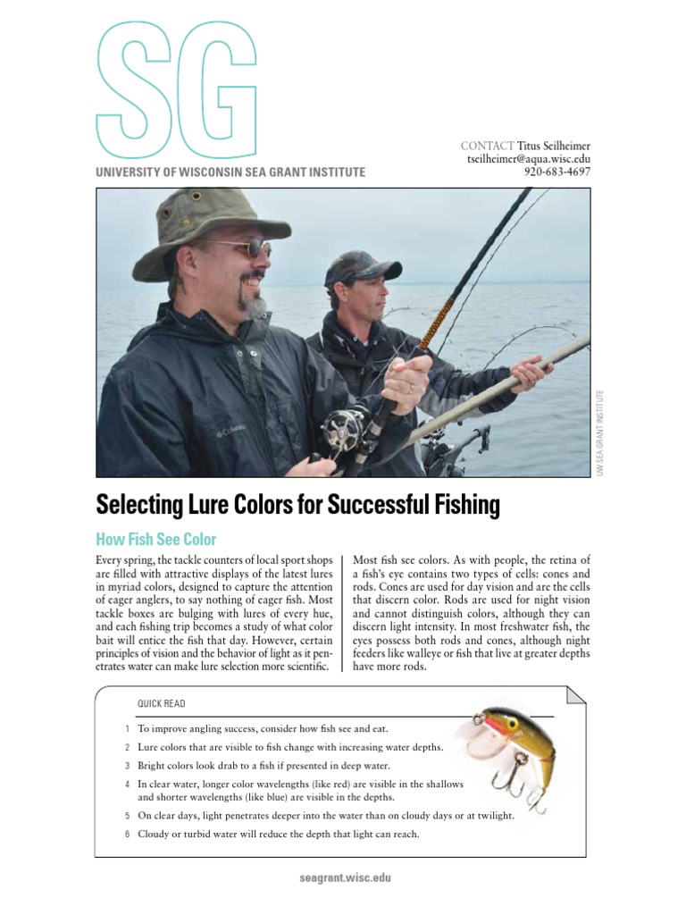 Selecting Lure Colors For Successful Fishing | PDF | Angling | Color
