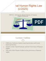 International Human Rights Law (LG523) : TOPIC 3: UN Charter Based System of Human Rights Protection