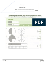 Exercise 1 fractions Maths Primary 3