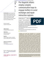 Pre-Linguistic Infants Employ Complex Communicative Loops To Engage Mothers in Social Exchanges and Repair Interaction Ruptures