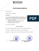 Certificado de Ginecología