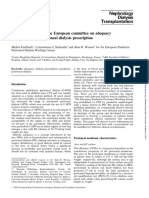 Guidelines by An Ad Hoc European Committee On Adequacy of The Paediatric Peritoneal Dialysis Prescription