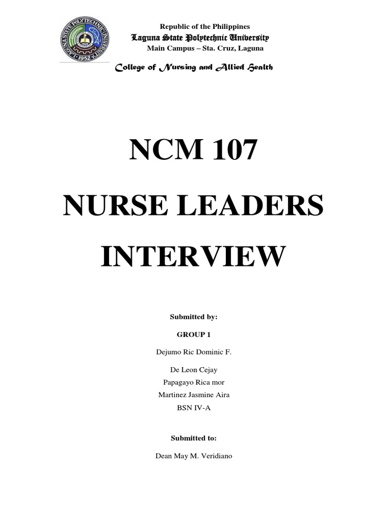 Interview NCM 107 | PDF