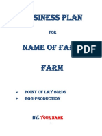 FARM EGG PRODUCTION BUSINESS PLAN