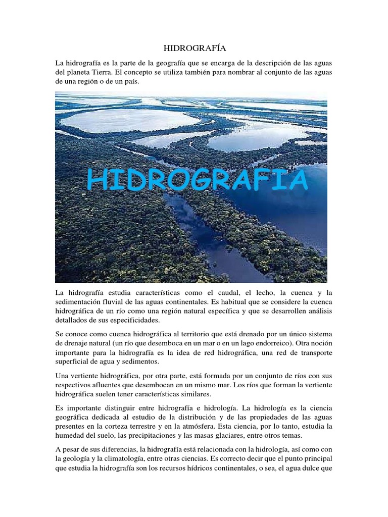 Definición y estudio de la hidrografía | PDF | Oceanografía | Marea