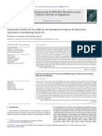 PAPER Evaluación Sísmica de Los Edificios de Mampostería Típicos de Barcelona Aplicando La Metodología Risk-UE