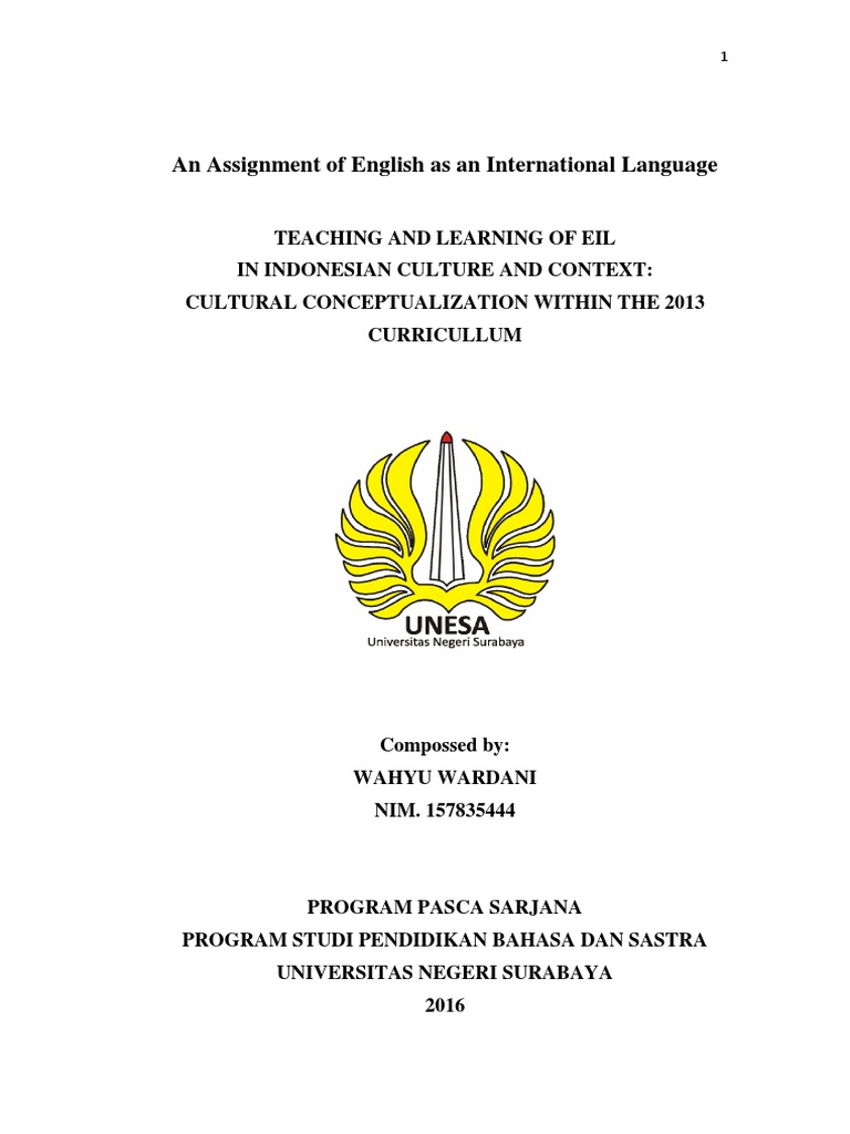 EIL Teaching in Indonesian Context | PDF | Curriculum | English Language