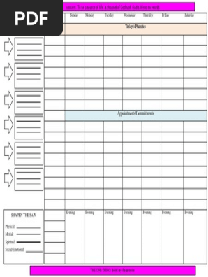The Weekly Schedule Habit 3 PDF template