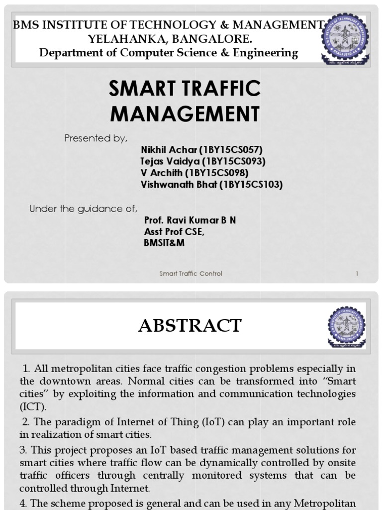 IoT-Based Smart Traffic Management | PDF