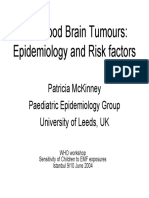 Childhood Brain Tumours: Epidemiology and Risk Factors