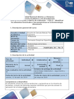 Guia de actividades y rubrica de evaluación - Fase 3 - Identificar los alimentos funcionales y las perspectivas en la biotecnología alimentaria .docx