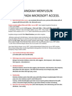 Langkah Menyusun Database Microsoft Access