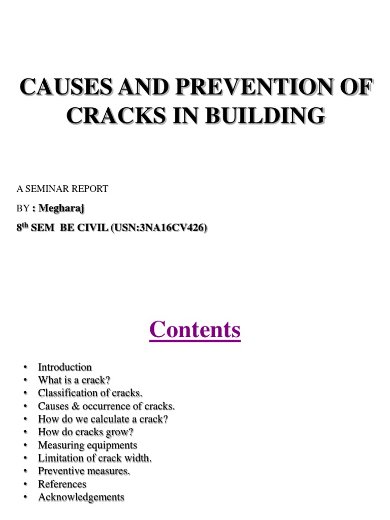 Causes and Prevention of Building Cracks | PDF | Fracture | Fracture ...