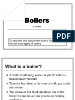 Boilers: To Describe and Explain The Boilers' Functions and The Two Main Types of Boilers