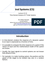 Lecture 12-13 Time Domain Analysis of 1st Order Systems