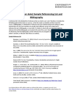 Harvard Sample Reference List and Bibliography (PDF - 132KB) PDF