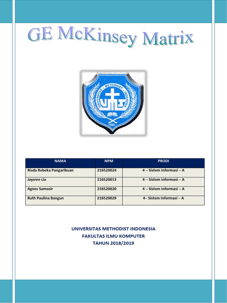 Matriks GE-McKinsey untuk Analisis Bisnis | PDF