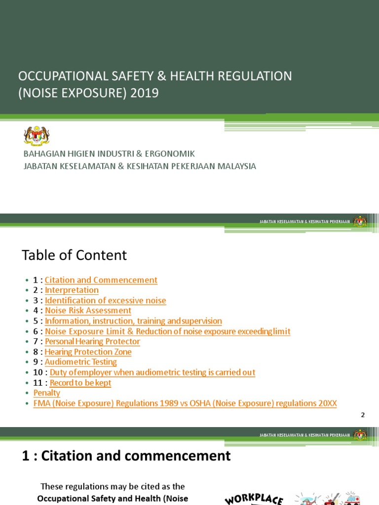 Noise Regulation 2019 Noise Hearing Loss
