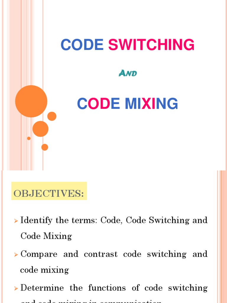 Code Switching Examples In Filipino